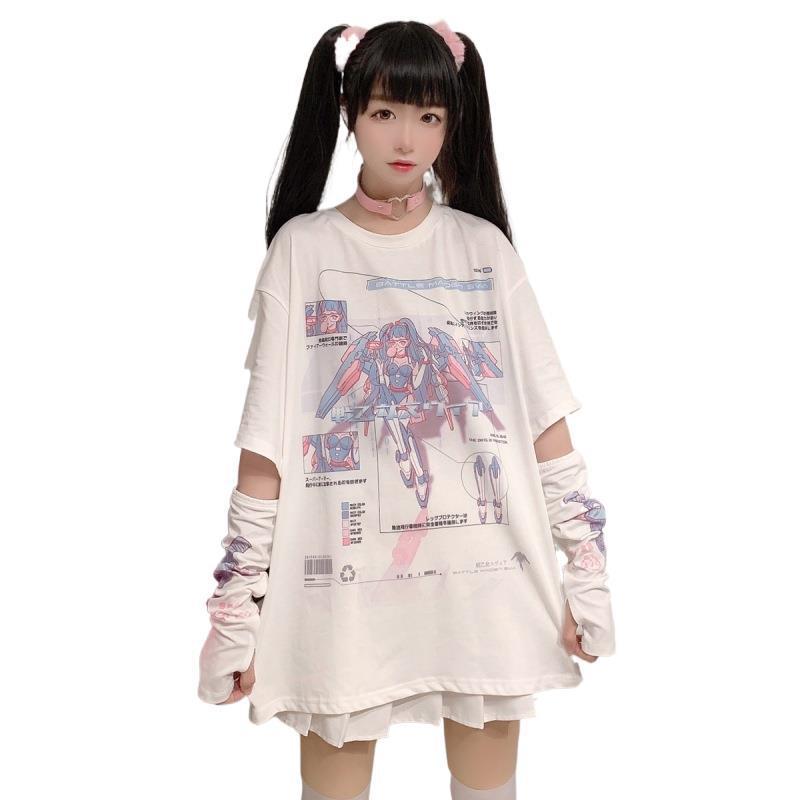 College Style Girl Student Short Sleeve